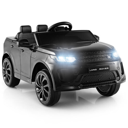 12V Kids Ride On Car with Remote Control Lockable Doors Slow Start System and LED Lights-Black - Color: Black