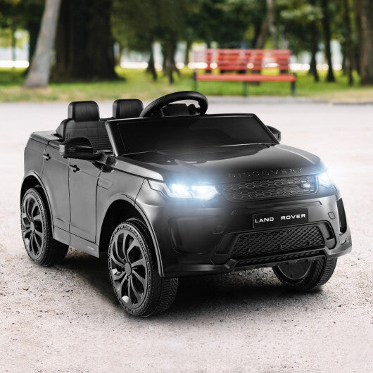 12V Kids Ride On Car with Remote Control Lockable Doors Slow Start System and LED Lights-Black - Color: Black