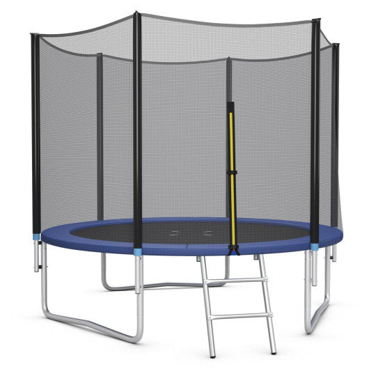 8/10/12/14/15/16Feet Outdoor Trampoline Bounce Combo with Safety Closure Net Ladder-10 ft - Color: Black - Size: 10 ft