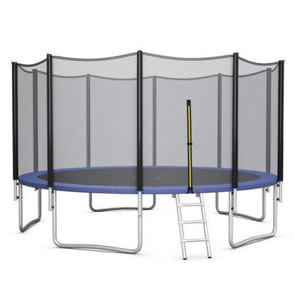 8/10/12/14/15/16 Feet Outdoor Trampoline Bounce Combo with Safety Closure Net Ladder-16 ft - Color: Black - Size: 16 ft