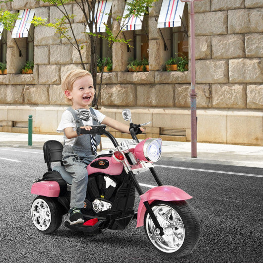 6V 3 Wheel Kids Motorcycle-Pink - Color: Pink