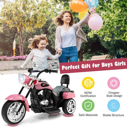 6V 3 Wheel Kids Motorcycle-Pink - Color: Pink