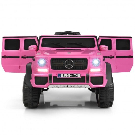 12V Licensed Mercedes-Benz Kids Ride On Car-Pink - Color: Pink