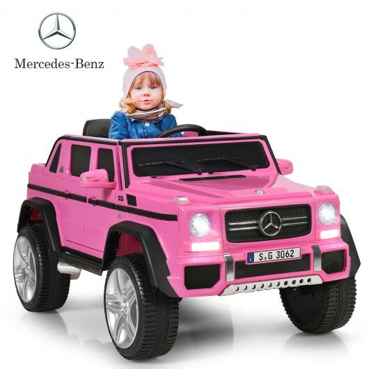 12V Licensed Mercedes-Benz Kids Ride On Car-Pink - Color: Pink