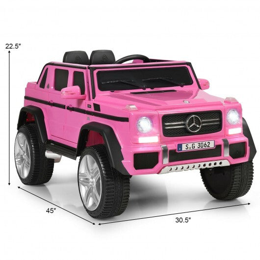 12V Licensed Mercedes-Benz Kids Ride On Car-Pink - Color: Pink