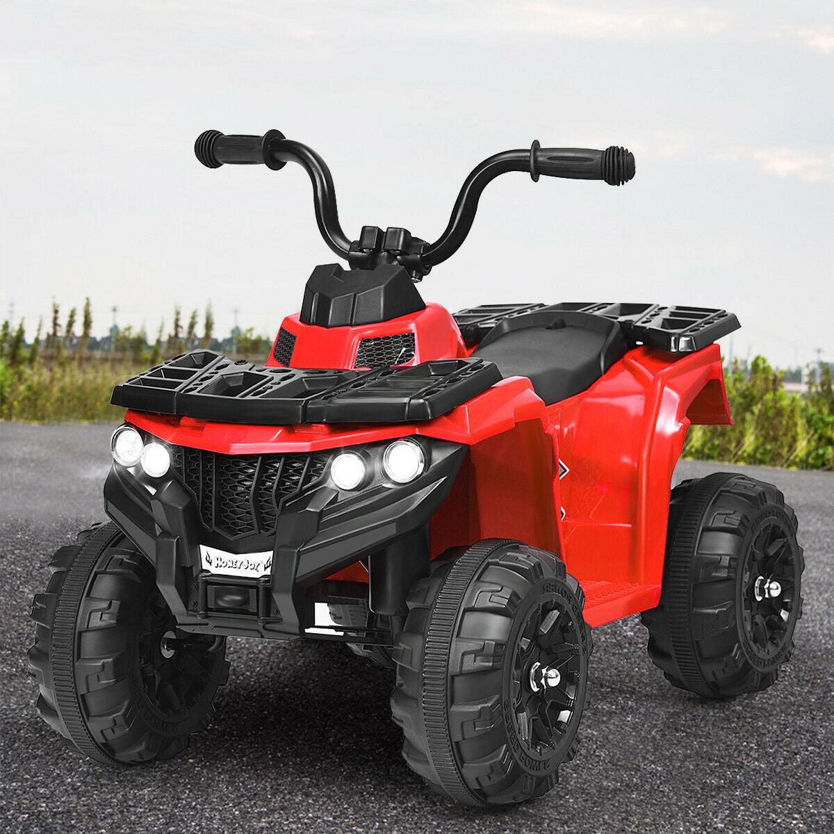 6V Battery Powered Kids Electric Ride on ATV-Red - Color: Red