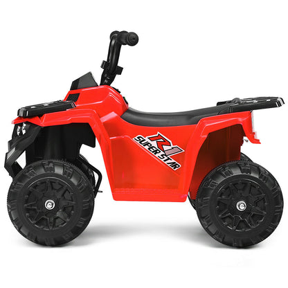 6V Battery Powered Kids Electric Ride on ATV-Red - Color: Red