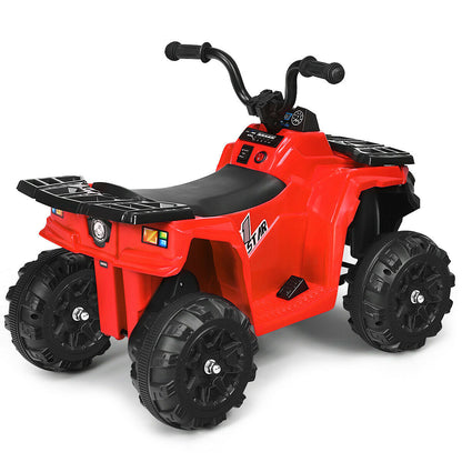 6V Battery Powered Kids Electric Ride on ATV-Red - Color: Red